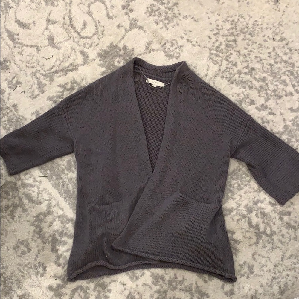 Loft chunky grey sweater